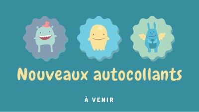 Nouveaux autocollants bientôt disponibles blue whimsical-color-block