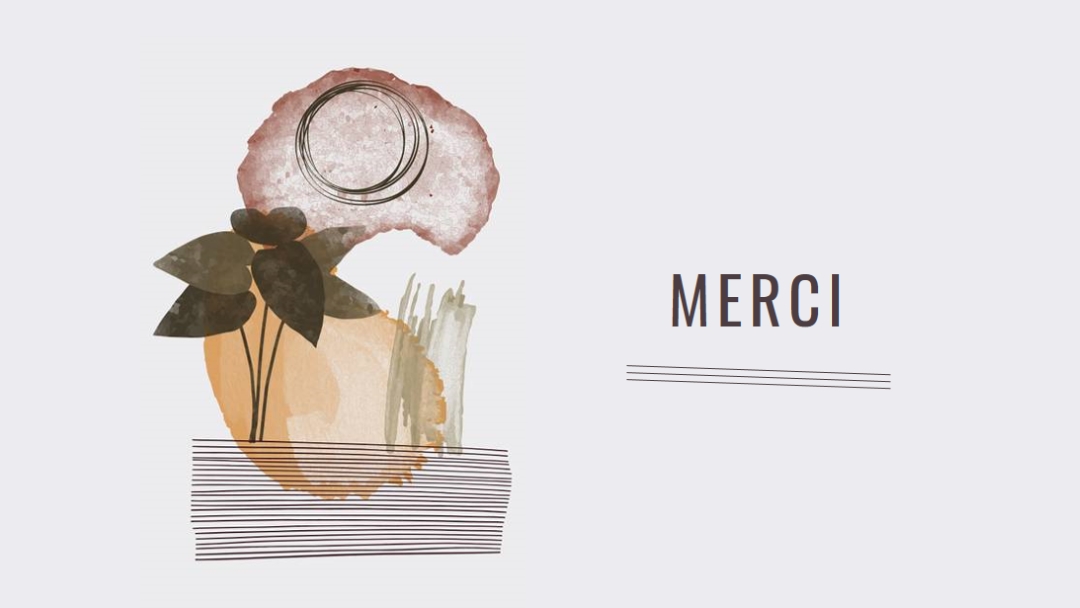 Courageux et artistique merci white organic-simple