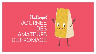 Journée nationale des amateurs de fromage pink whimsical-color-block