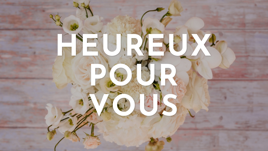 Bouquet heureux purple modern-simple