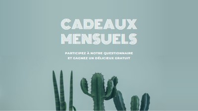 Questionnaire sur les cadeaux mensuels green modern-simple