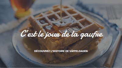 C’est le jour de la gaufre blue modern-simple