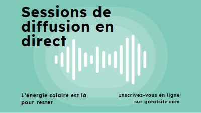 Sessions de diffusion en direct green modern-simple