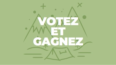 Votez et gagnez green whimsical-line