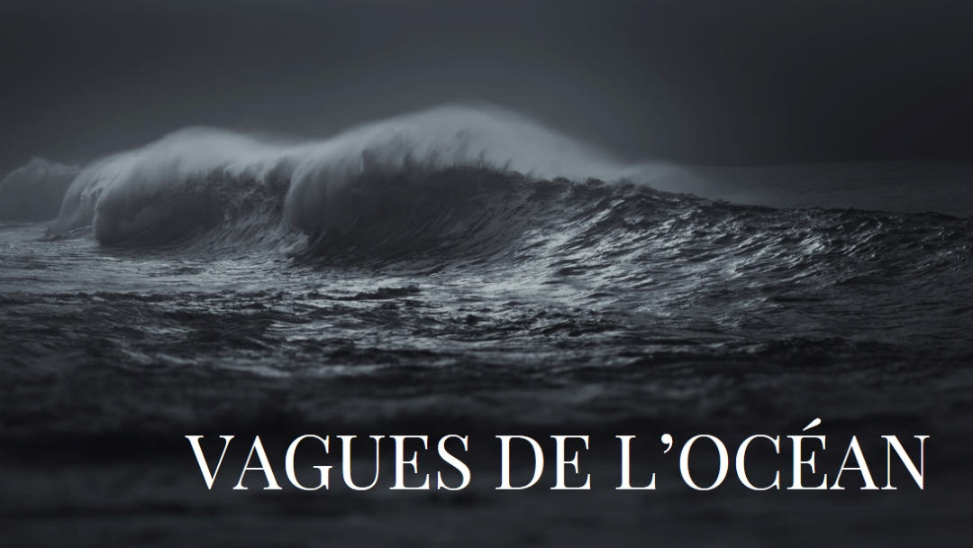 Vagues sombres de l’océan gray modern-simple