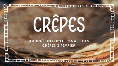 Une crêpe à la fois brown whimsical-line