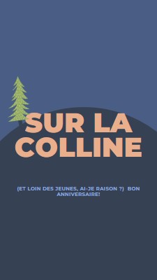 Au-dessus de la colline blue modern-bold