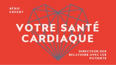 Votre santé cardiaque red modern-bold