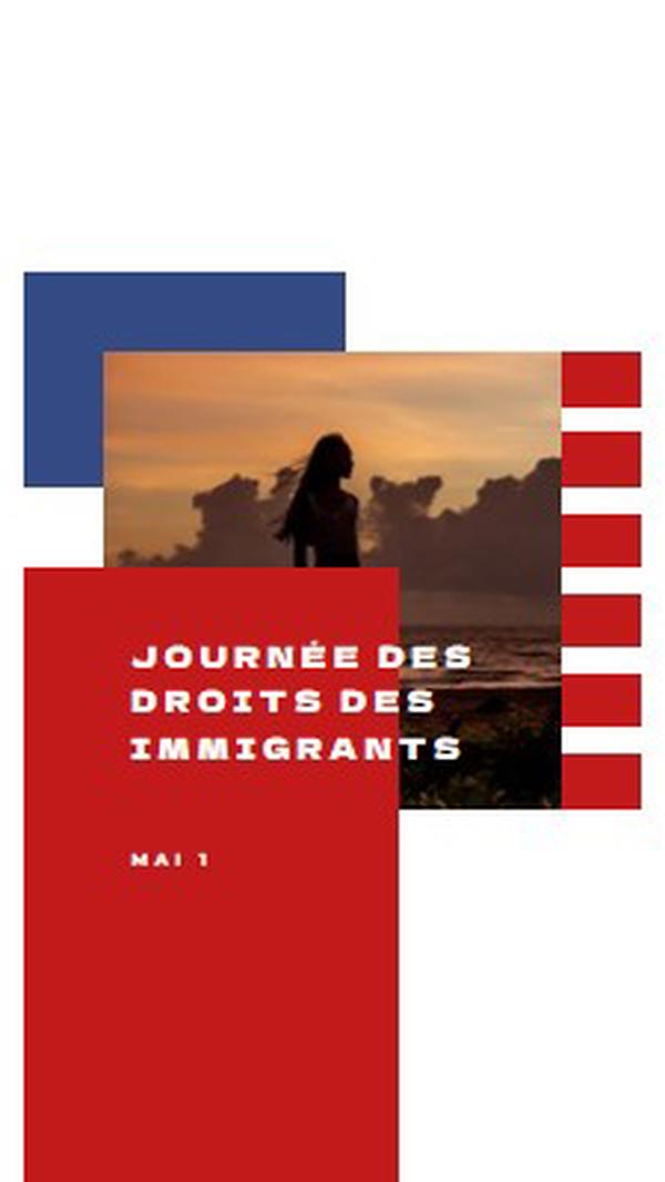 Salut à la Journée des droits des immigrés white modern-color-block