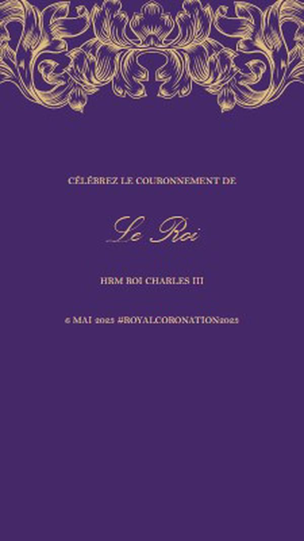 Un couronnement digne d’un roi purple modern-simple