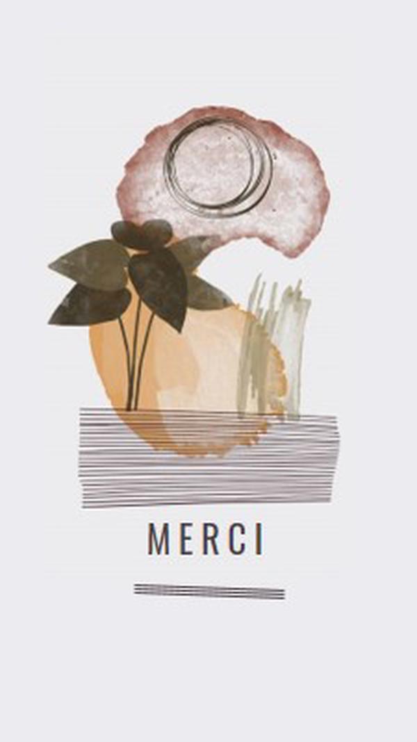 Courageux et artistique merci white organic-simple