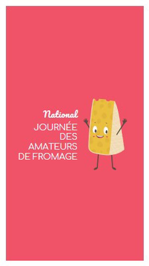 Journée nationale des amateurs de fromage pink whimsical-color-block