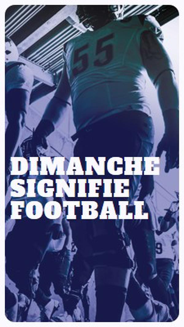 Dimanche signifie football purple modern-bold