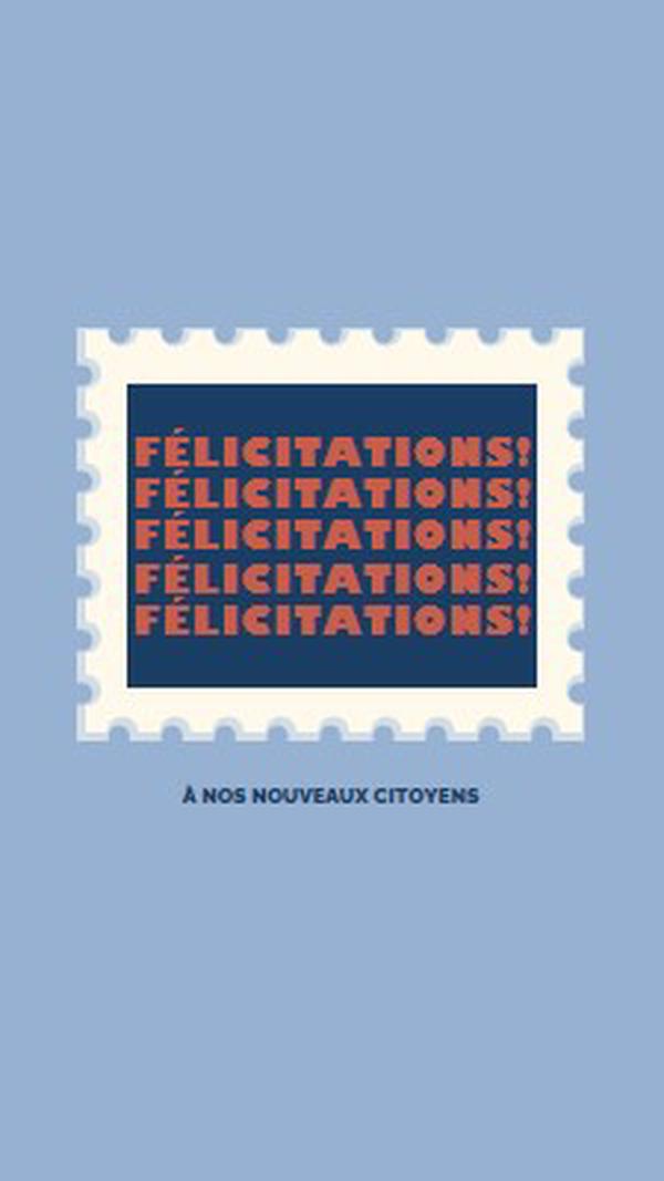 Félicitations à nos nouveaux citoyens blue modern-simple