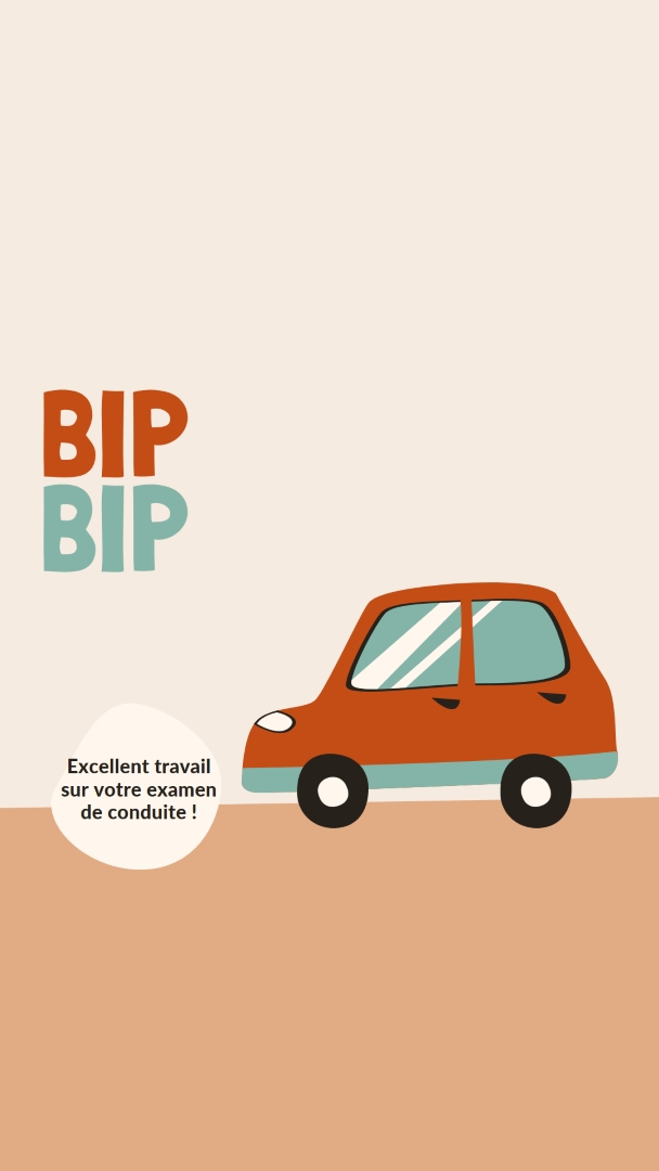 Bip bip ! orange whimsical-color-block
