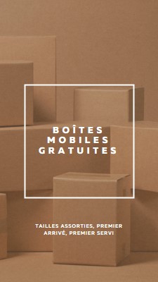 Boîtes de déplacement gratuites brown modern-simple