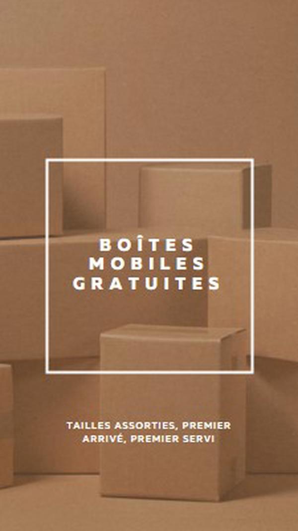 Boîtes de déplacement gratuites brown modern-simple