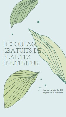 Découpages gratuits de plantes d’intérieur blue organic-simple