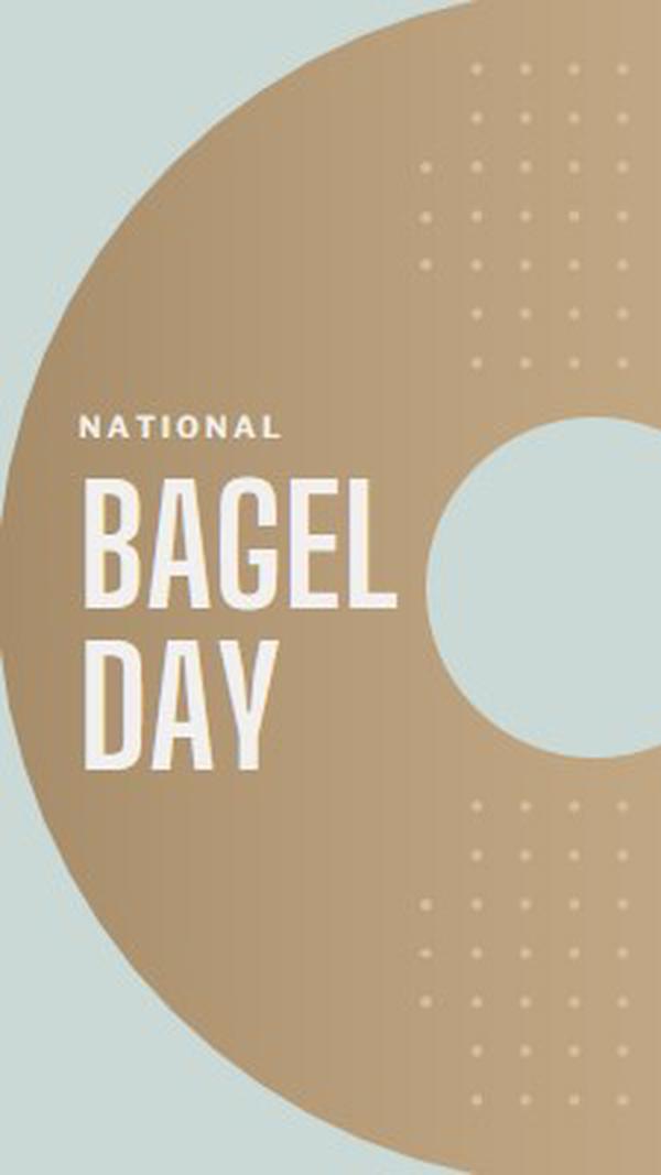 Journée nationale du bagel brown modern-simple