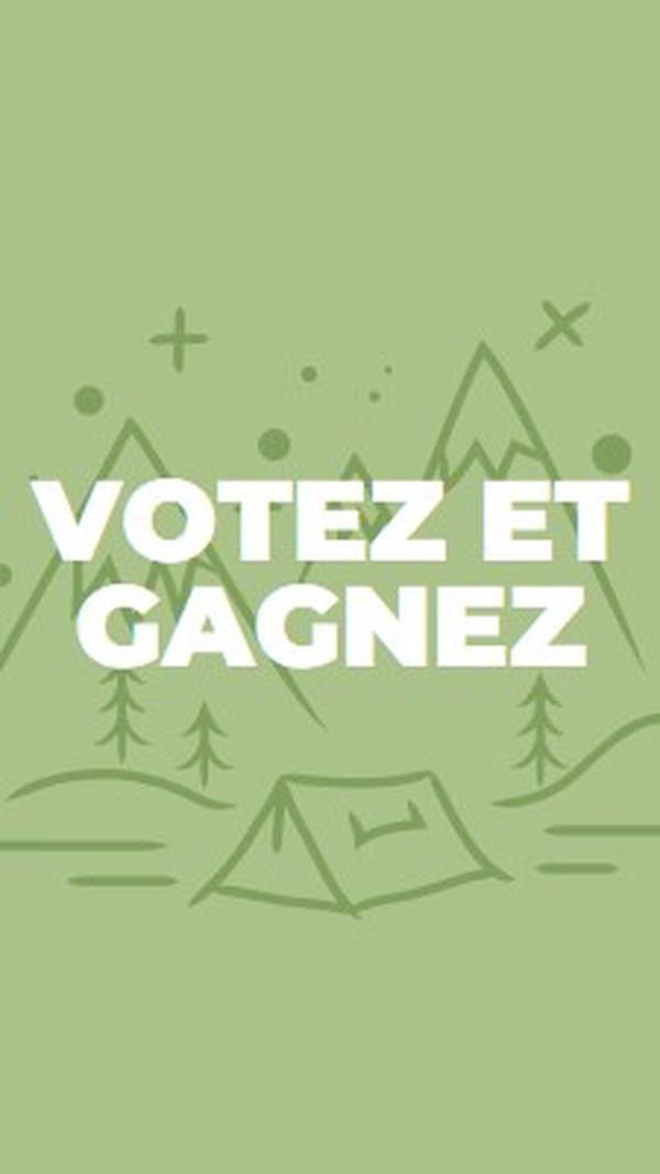 Votez et gagnez green whimsical-line