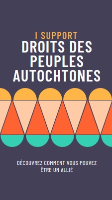 Soutenir les droits autochtones blue modern-color-block