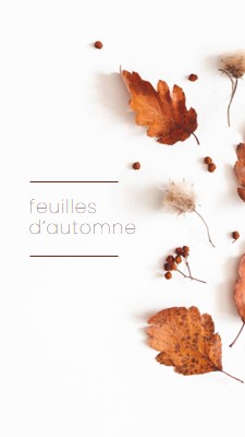 Les feuilles sont tombées white modern-simple