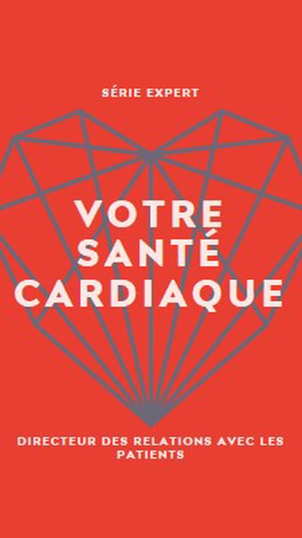 Votre santé cardiaque red modern-bold