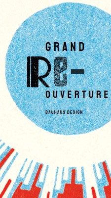 Rouvrir large blue modern-bold