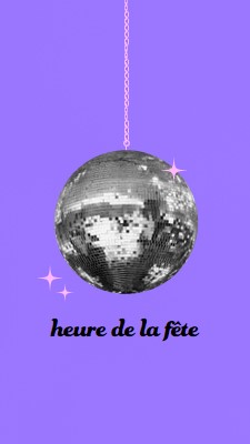 Fête à chaque occasion purple simple,collage,disco,fun,playful,photo