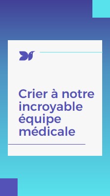 Carte de remerciement à l’équipe blue minimal,clean,corporate,geometric,frame,modern