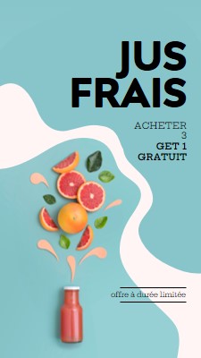 Jus frais - offre à durée limitée blue organic,playful,blobs,asymmetrical,whimsical,bold