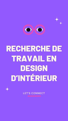 Recherche d’emploi - Connectez-vous purple clean,whimsical,graphic,bright,bold,simple