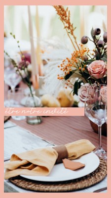 Nous vous invitons à être notre invité pink minimal,bright,feminine