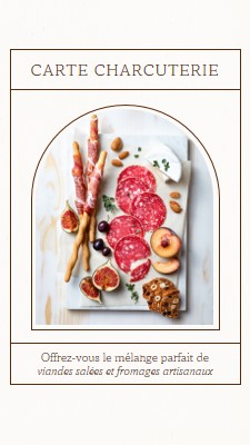 Charcuterie et indulgence au fromage white minimal,clean,linear