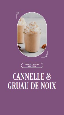 Essayez notre nouvelle farine d’avoine de noix de cannelle purple elegant,whimsical,playful,classic,minimal,simple