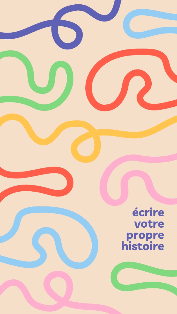 Écrire votre propre histoire yellow bold,vibrant,squiggles,asymmetrical,bright,fun
