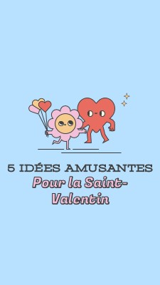 5 idées amusantes pour la Saint-Valentin blue retro,colorful,characters,bright,fun,cute