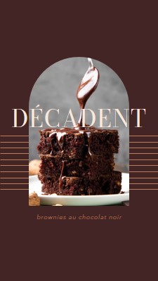 Brownies décadents au chocolat brown elegant,simple,arch