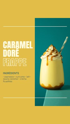 Frappe au caramel doré yellow modern,simple,duotone