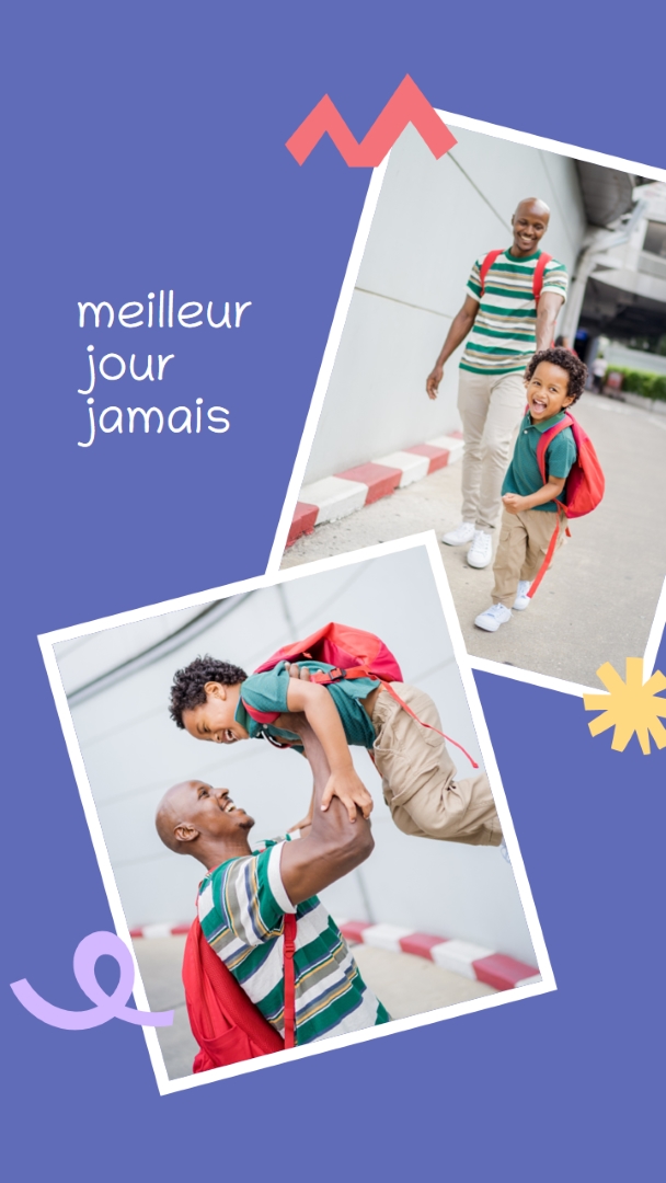 Meilleur jour de tous les temps purple minimal,whimsical,illustrated,fun,overlapping,squiggle