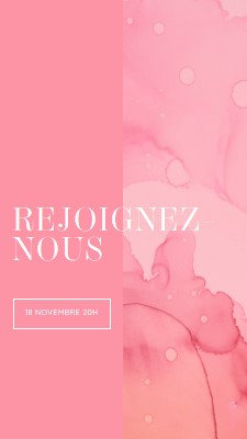 Rejoignez-nous pour un événement pink elegant,clean,watercolor,classic,simple,minimal
