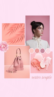 Rester doux avec les pastels pink photographic,simple,collage,color-block,pastel,palette