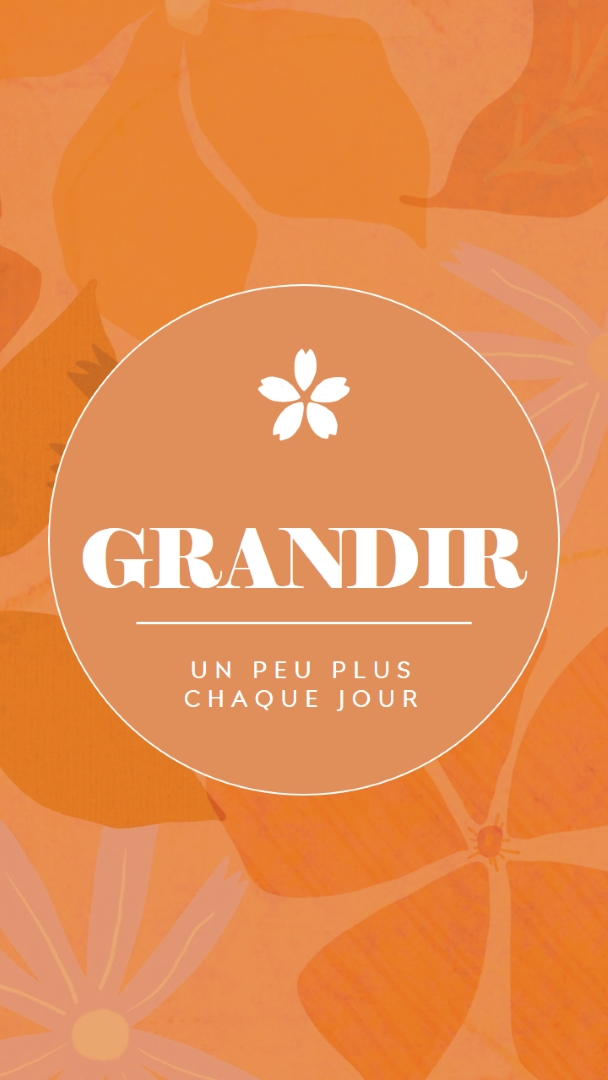 Augmenter chaque jour orange vintage,botanical,frame,rustic,motif,background,