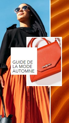 Guide de la mode d’automne orange modern,bold,collage