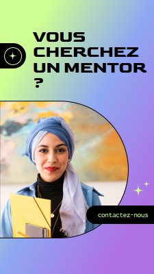 Vous cherchez un mentor ? purple modern,bold,gradient,geometric,photo,sparkle