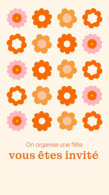 Nous allons organiser une fête orange bold,fun,graphic