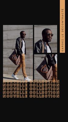 Nouvelle circulaire de mode black photographic,simple,collage,typographic,geometric,