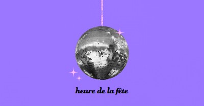 Fête à chaque occasion purple simple,collage,disco,fun,playful,photo