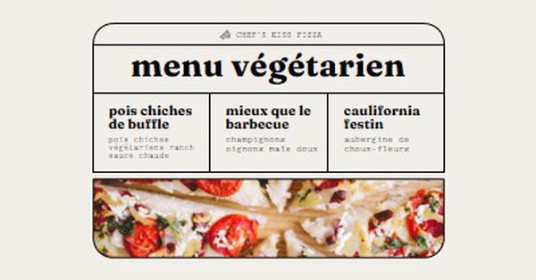 Consultez notre menu de pizzas végétariennes gray modern,simple,lines,geometric,frame,symmetrical