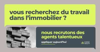 Offre d’emploi - nous embauchons green modern,minimal,blocks,dark,neutral,simple